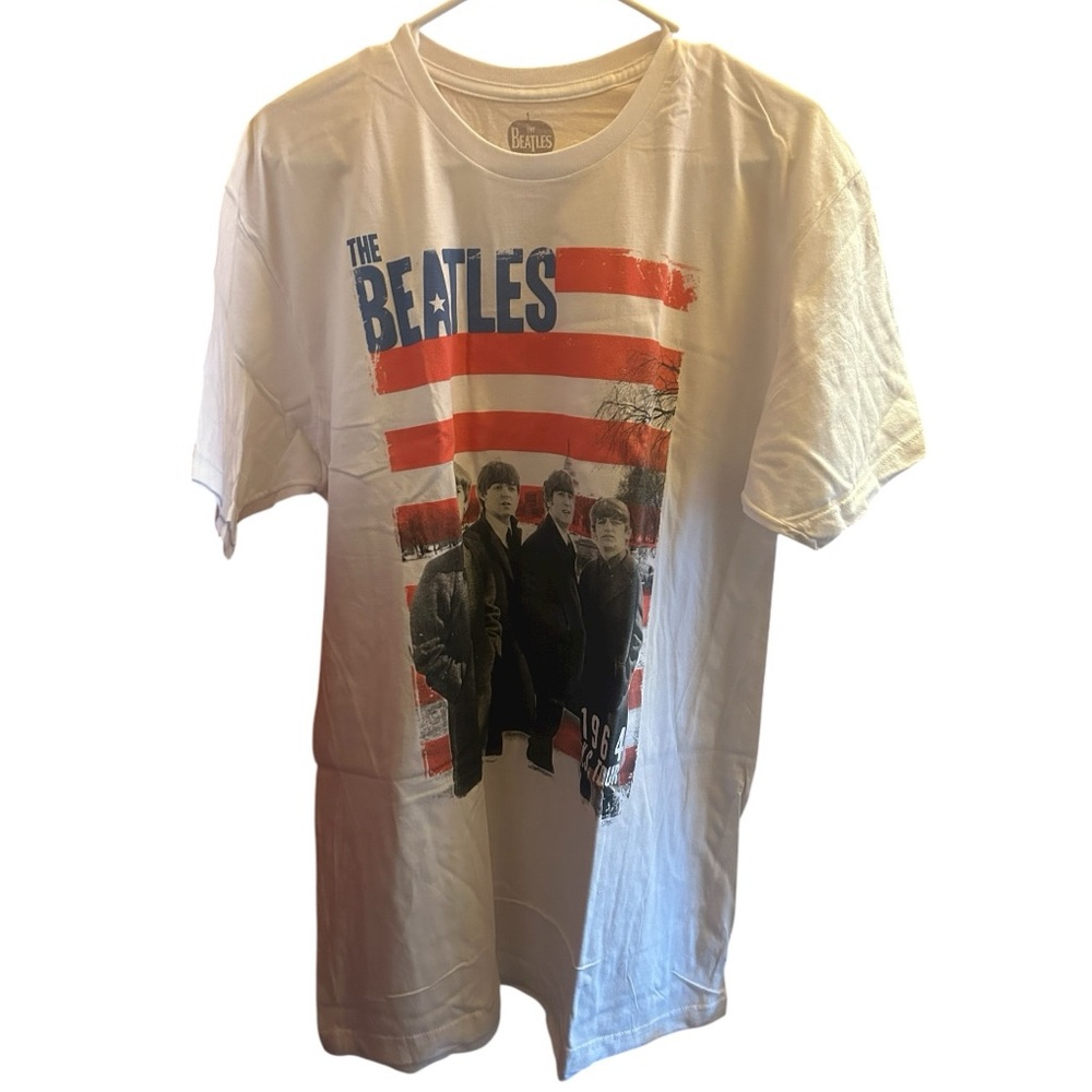 The Beatles 1964 U.S. Tour Graphic Classic White Tee/Official Apple Corps LTd/XL